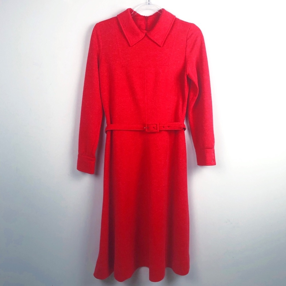 Vintage Red "Knits by Kitty" Made in the USA Dress